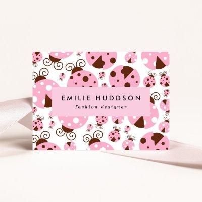 Pattern Of Ladybugs, Cute Ladybugs, Pink Ladybugs