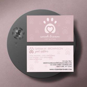 Paw Logo Print Pet Grooming Dog walker Cat Sitter