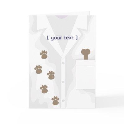 Paw Tracks Lab Jacket Greeting Card