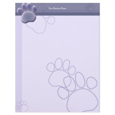 Paw Tracks Veterinarian Business Letterhead 2
