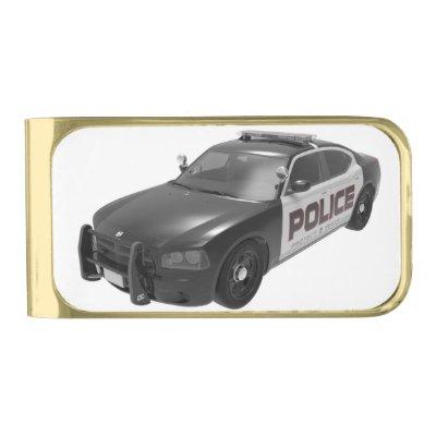 PD Police Academy Grad Graduates Car Gold Finish Money Clip