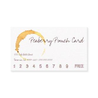 Peaberry Coffee Drink Punch Card