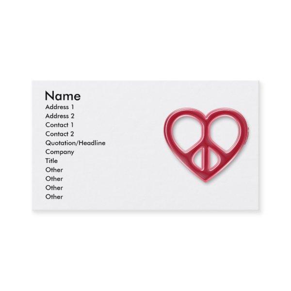 Peace and Love Red Profile Card
