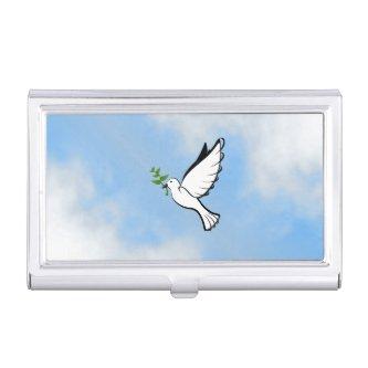 Peace Dove with Olive Branch in Cloudy Blue Sky  Case