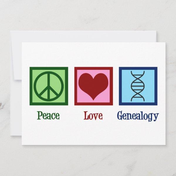 Peace Love Genealogy Cute Genealogist