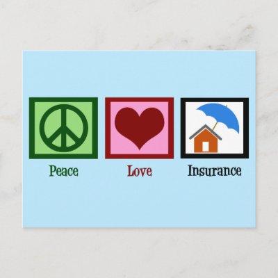 Peace Love Homeowners Insurance Company Postcard