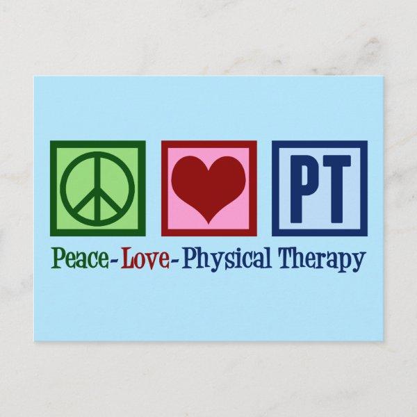 Peace Love Physical Therapy Postcard