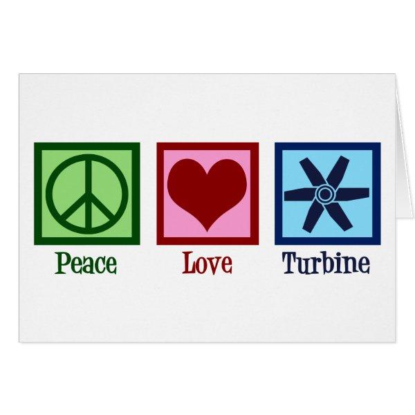 Peace Love Turbine Fan Card
