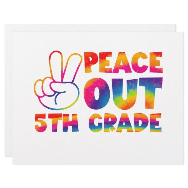 Peace Out Fifth Grade Tie Dye Last Day 5th Grade  Letterhead