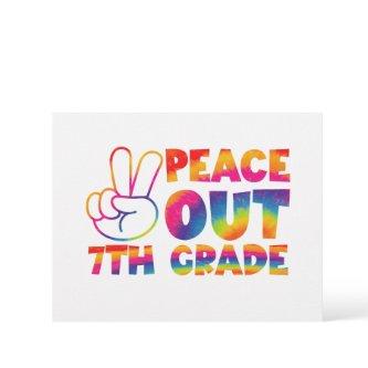 Peace Out Seventh Grade Tie Dye Last Day 7th Grade Letterhead