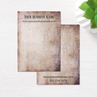 Peach & Brown Grunge Earring Holder Display Cards