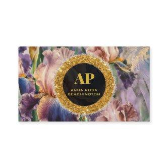 *~ PEACH Iris QR AP10 Flowers Gold