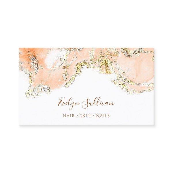 peach marbling design
