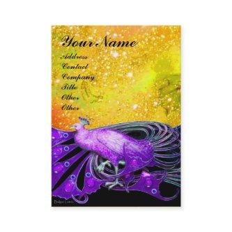 PEACOCK purple yellow black sparkle