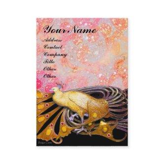 PEACOCK yellow red pink black sparkle