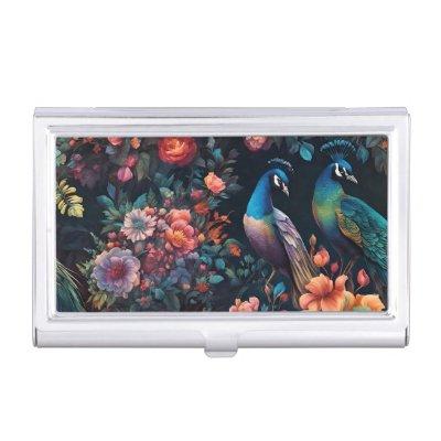 Peacocks and Flower Garden Art  Case