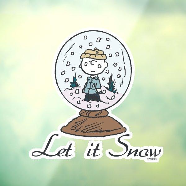 Peanuts | Charlie Brown Snow Globe Window Cling