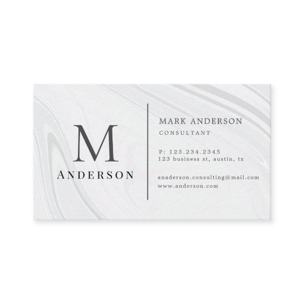 Pearl Marble Masculine Double Monogram