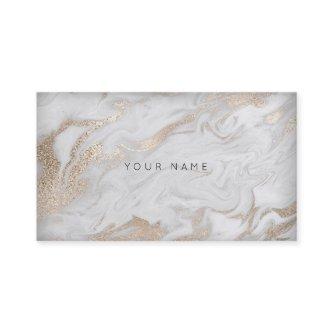 Pearly Ivory White Gold Gray Marble Glam Vip