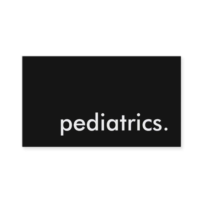 pediatrics.