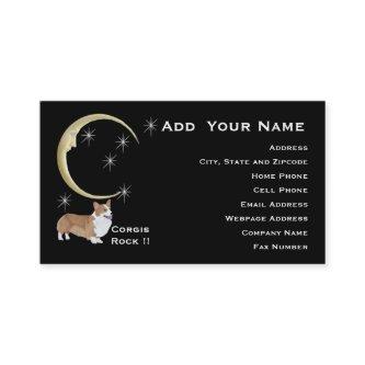 Pembroke Welsh Corgi with Moon and Stars