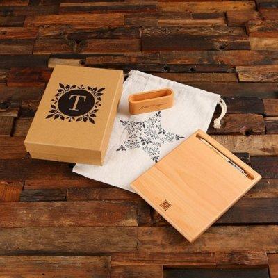 Pen and Mouse Pad with Engraved Card Holder