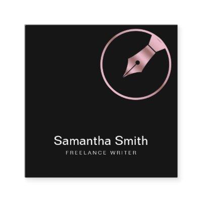 Pen Logo Freelance Writer and Calligraphy Writer Square