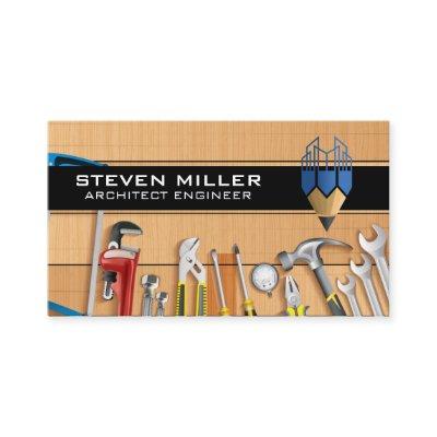 Pencil Building Logo | Architect | Tools