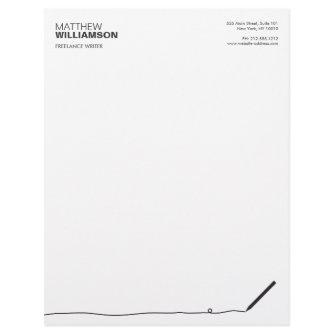 Pencil Letterhead for Authors, Writers