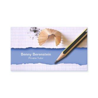 Pencil Shapening Private Tutor Blue