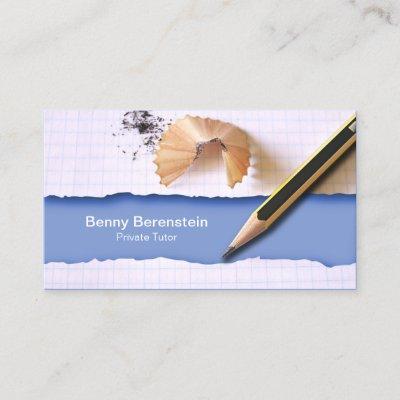 Pencil Shapening Private Tutor Blue
