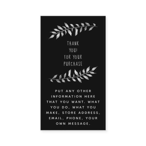 Pencil sketched leaves enclosure card