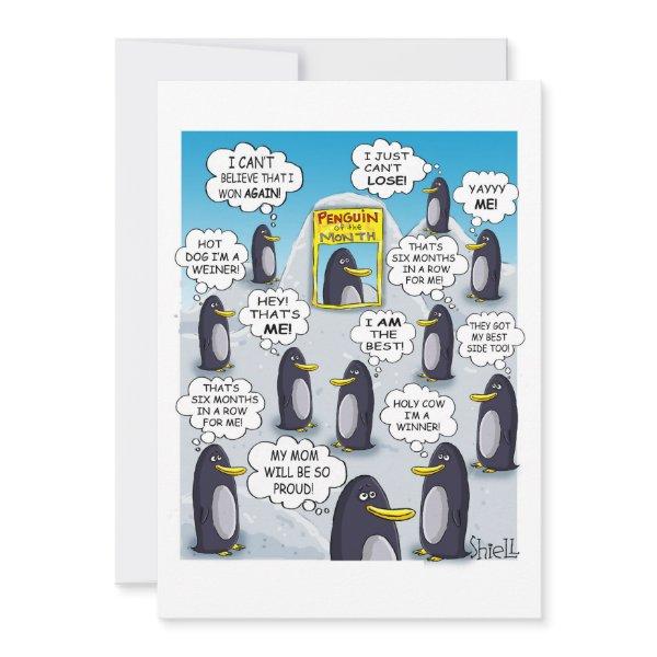 Penguin of the Month. Holiday Card