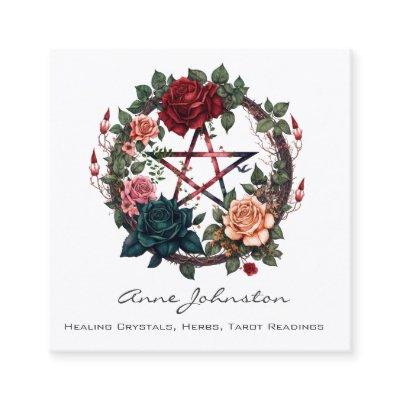 Pentagram and Red Wreath Square