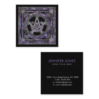 Pentagram Triskelion Amethyst Moon  Square