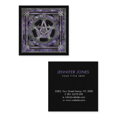 Pentagram Triskelion Amethyst Moon  Square