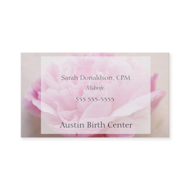 Peony closeup text box