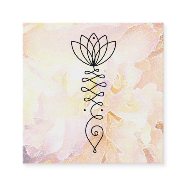 *~* Peony Lotus Peach  Healer Massage Reiki Yoga Square