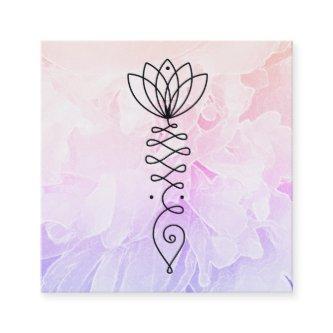 *~* Peony Ombre Lotus Healer Massage Reiki Yoga Square