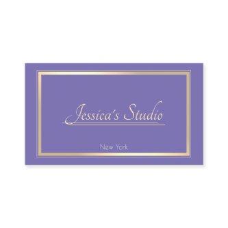 Periwinkle Blue Elegant Gold Frame Custom Services