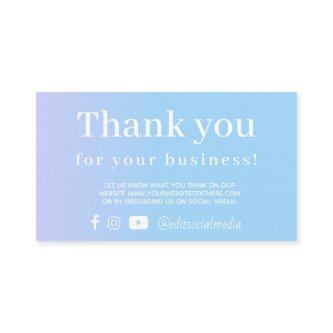 Periwinkle Blue Gradient Thank You
