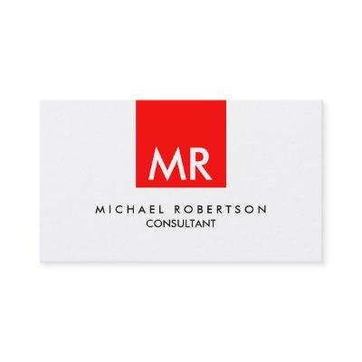 Personal Attractive Monogram Red Black White