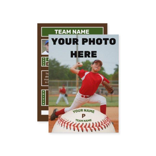 Personal Baseball Card  (Customized Pitcher Stats)