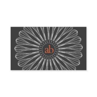 Personal Chef  Monogrammed Whisk Logo