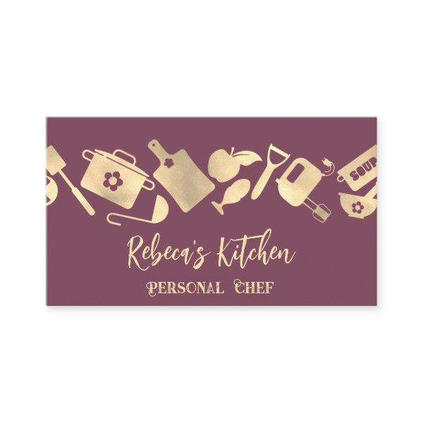 Personal Chef Restaurant Catering Logo QR Custom