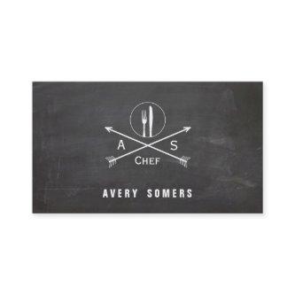Personal Chef Retro Arrows and Cutlery Cool Black