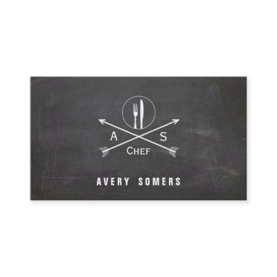 Personal Chef Retro Arrows and Cutlery Cool Black