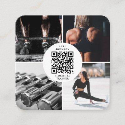 Personal Fitness Trainer Photo QR Social Media Square