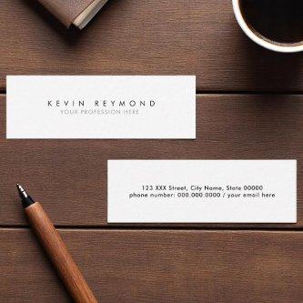 personal minimal basic simple white professional mini