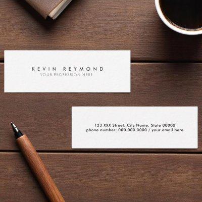 personal minimal basic simple white professional mini